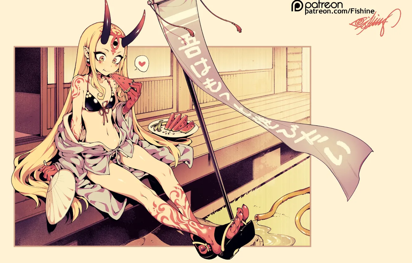 Photo wallpaper girl, watermelon, Fate / Grand Order, The destiny of a great campaign