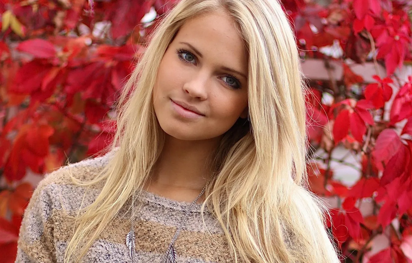 Photo wallpaper girl, sweetheart, model, blonde, Emilie Marie Nereng
