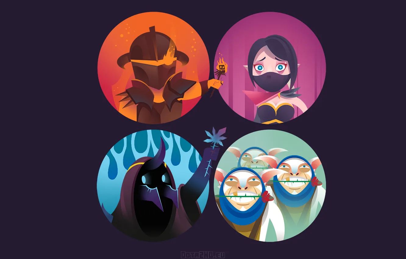 Photo wallpaper love, flowers, the situation, art, Dota 2, Abaddon, Lana, Templar Assassin