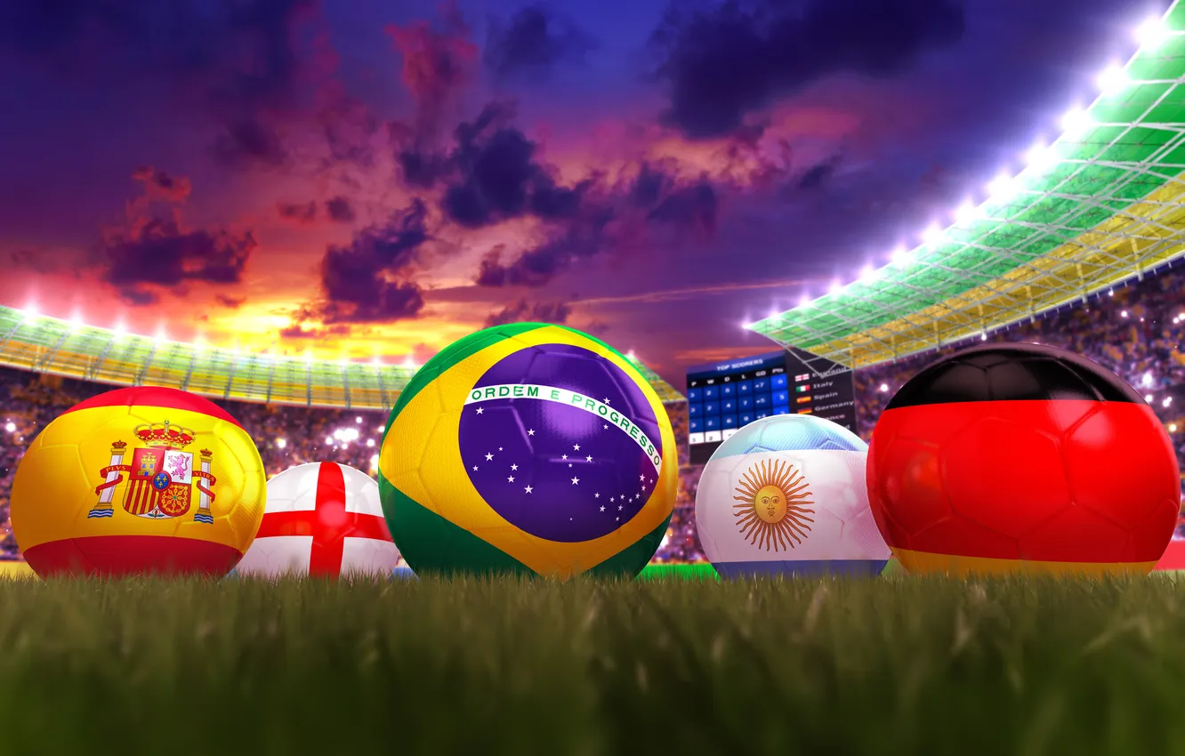 Photo wallpaper field, sunset, stadium, symbol, sunrise, Spain, Sport, sport event