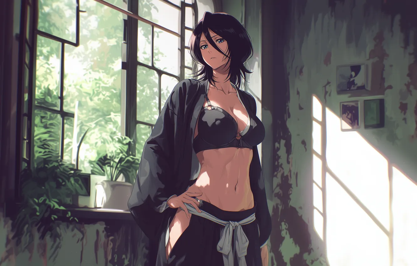 Photo wallpaper Bleach, anime, kuchiki rukia, AI Art