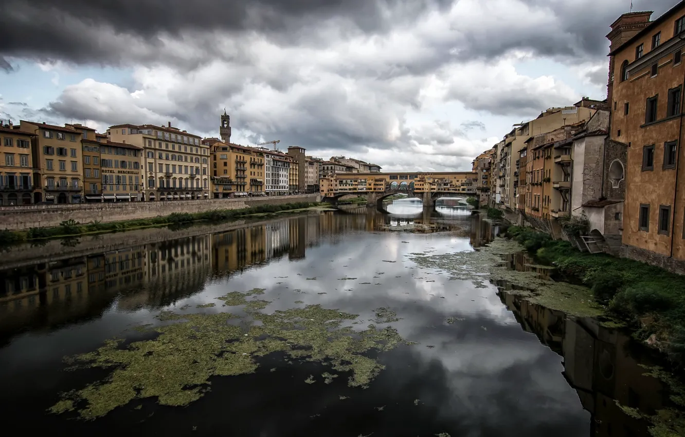 Photo wallpaper the city, Florence, Old Bridge