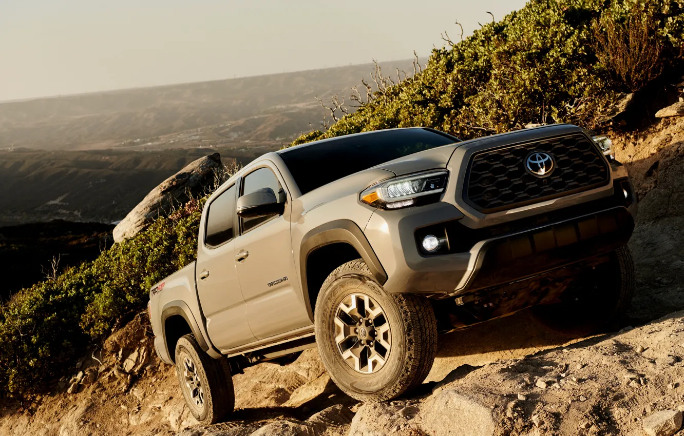 Photo wallpaper slope, Toyota, pickup, Tacoma, 2020