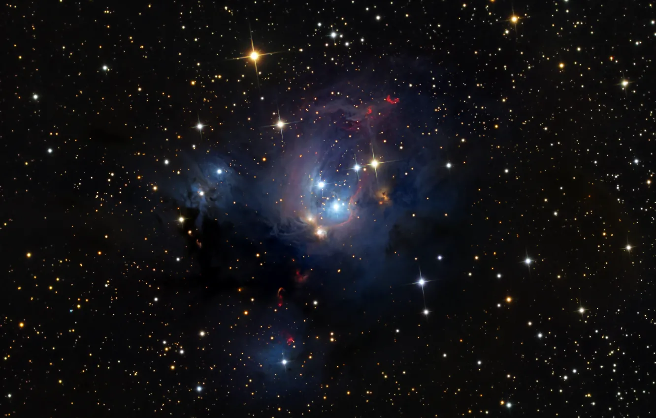 Photo wallpaper stars, nebula, NGC 7129, Tsefey