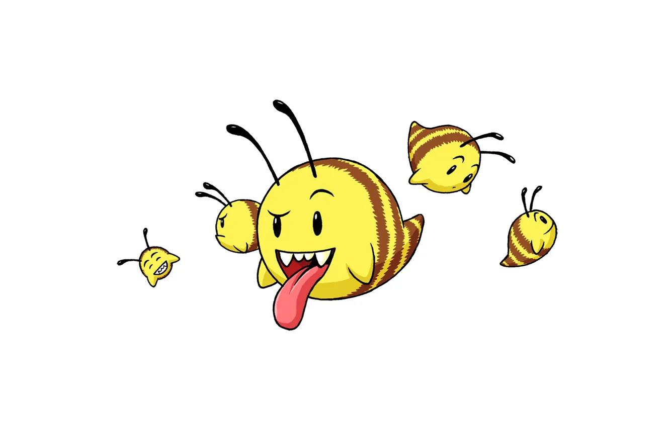 Photo wallpaper bee, graphics, art