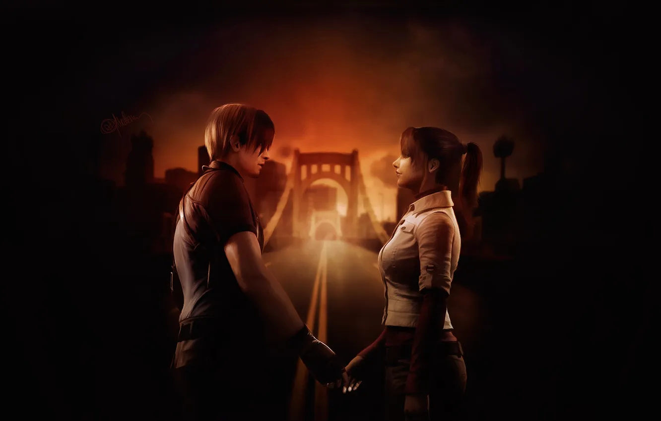 Photo wallpaper Resident evil, Resident Evil, Biohazard, Leon Scott Kennedy, Leon Scott Kennedy, Claire Redfield, Biohazard, Claire …