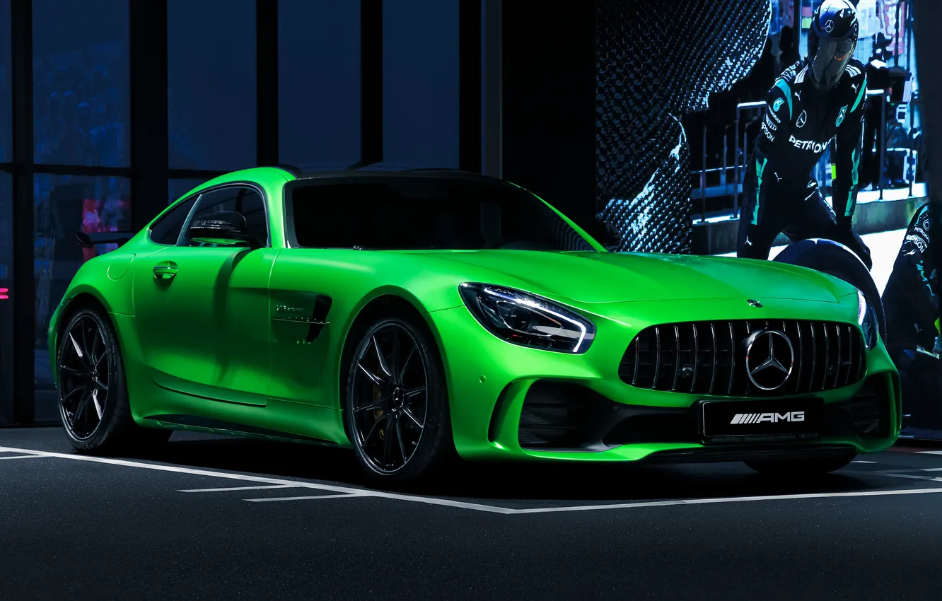 Photo wallpaper car, machine, green, coupe, Roadster, Mercedes-Benz, Roadster, coupe