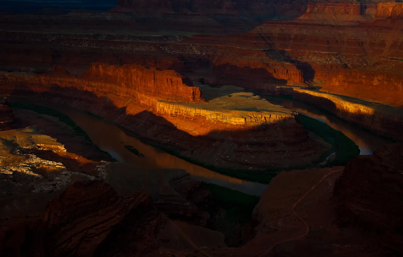 Photo wallpaper nature, rocks, canyon, the Colorado river, Horseshoe Bend, horseshoe, Grand Canyon National Park