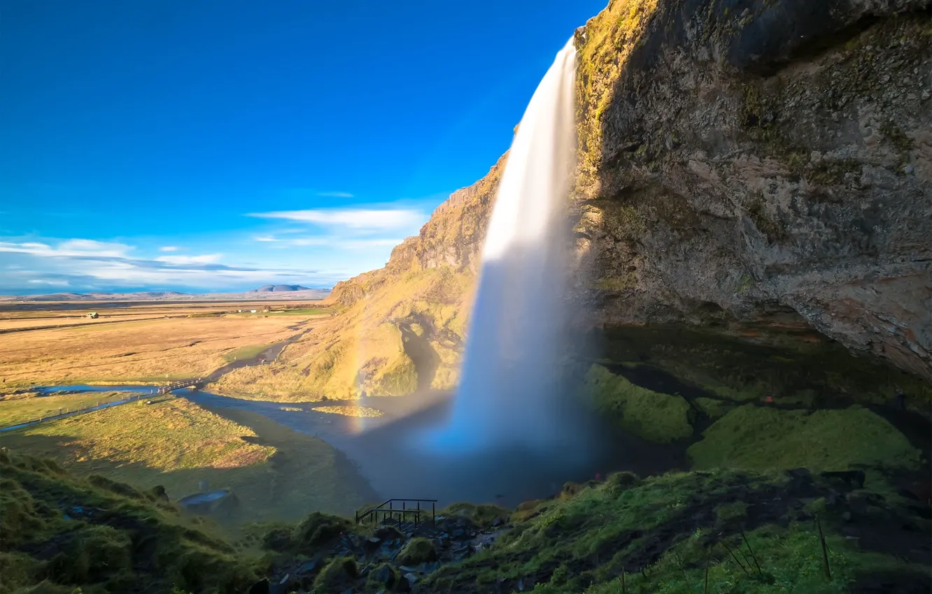 Photo wallpaper squirt, waterfall, Iceland