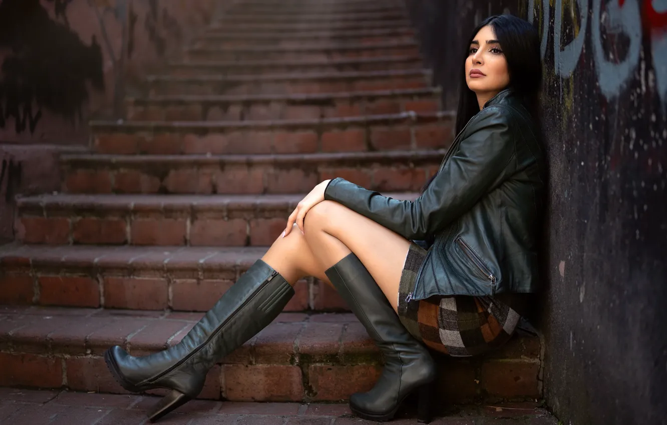 Photo wallpaper girl, stage, Nadia