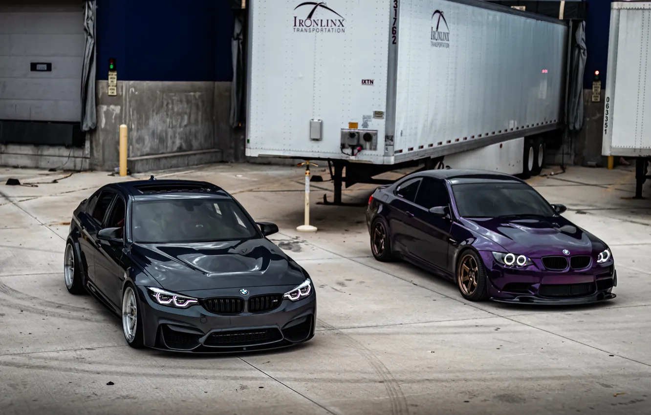 Photo wallpaper BMW, Purple, Black, E92, F82, Sight