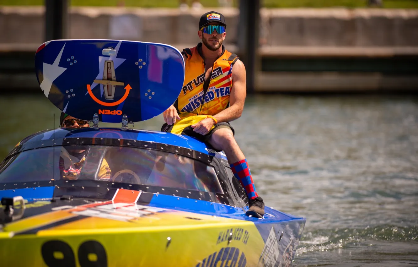 Photo wallpaper race, boat, speed