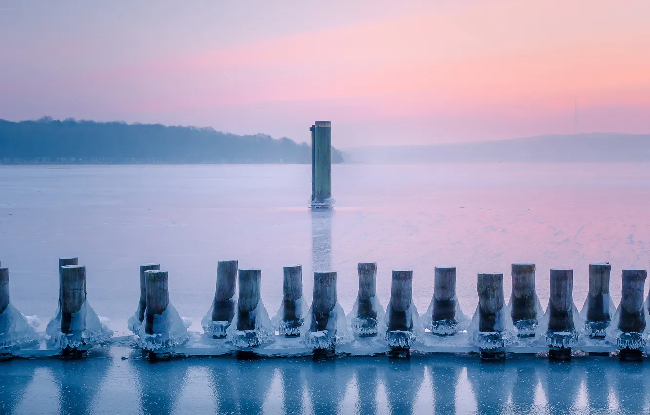 Photo wallpaper sea, landscape, support