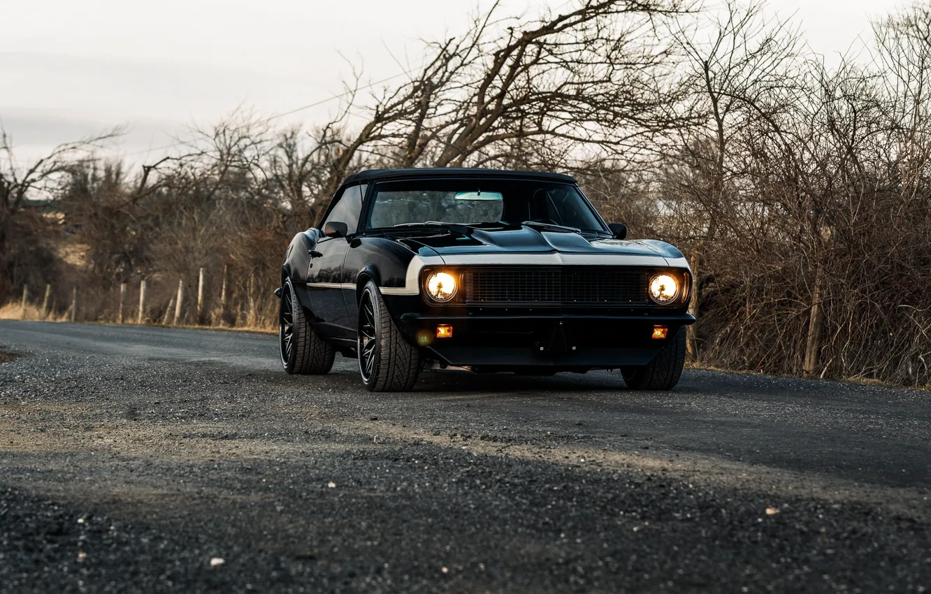 Photo wallpaper style, camaro, chevrolet, the front