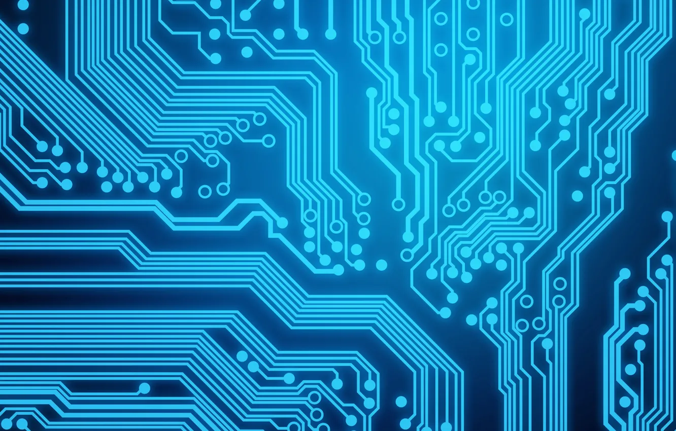 Photo wallpaper blue, background, circuit board