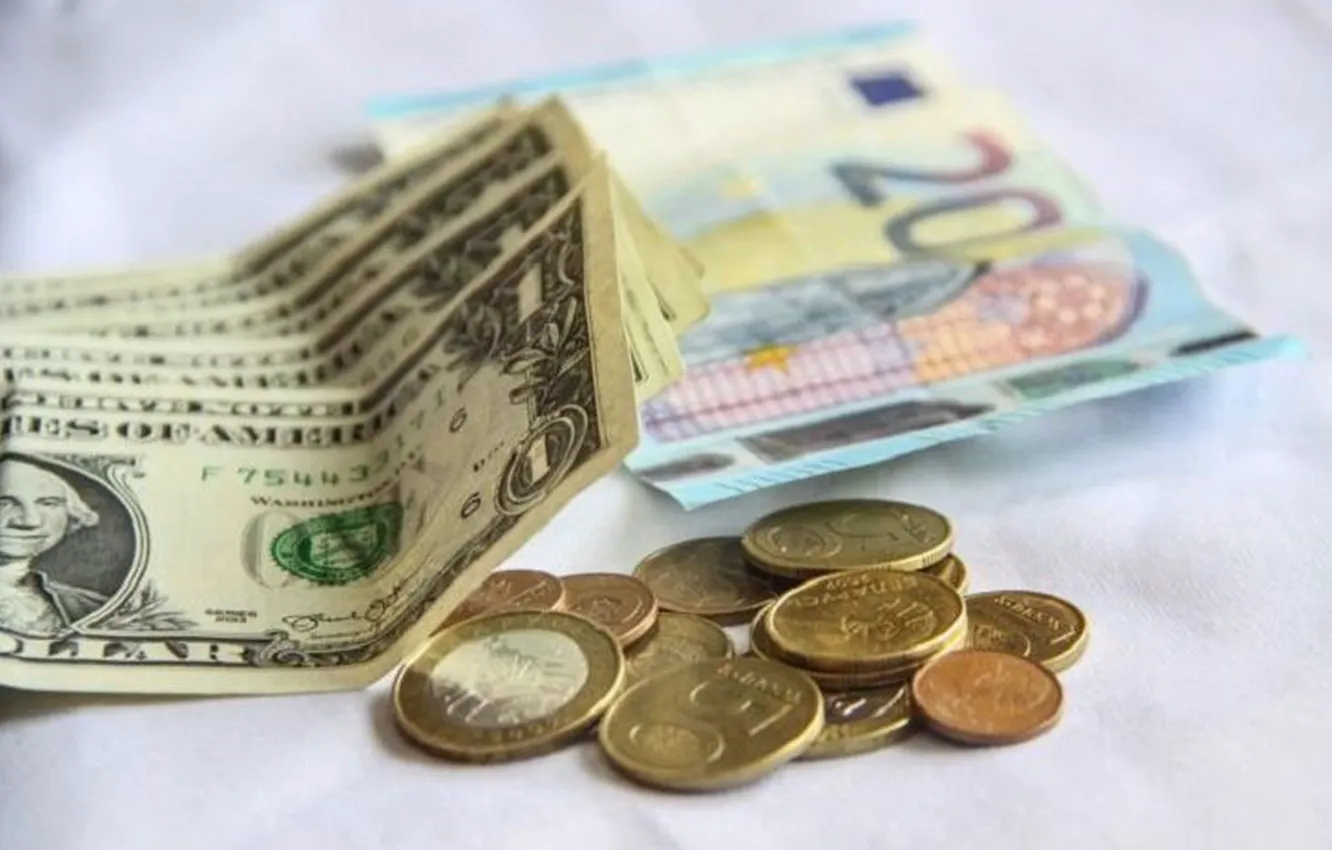 Photo wallpaper money, Euro, dollars
