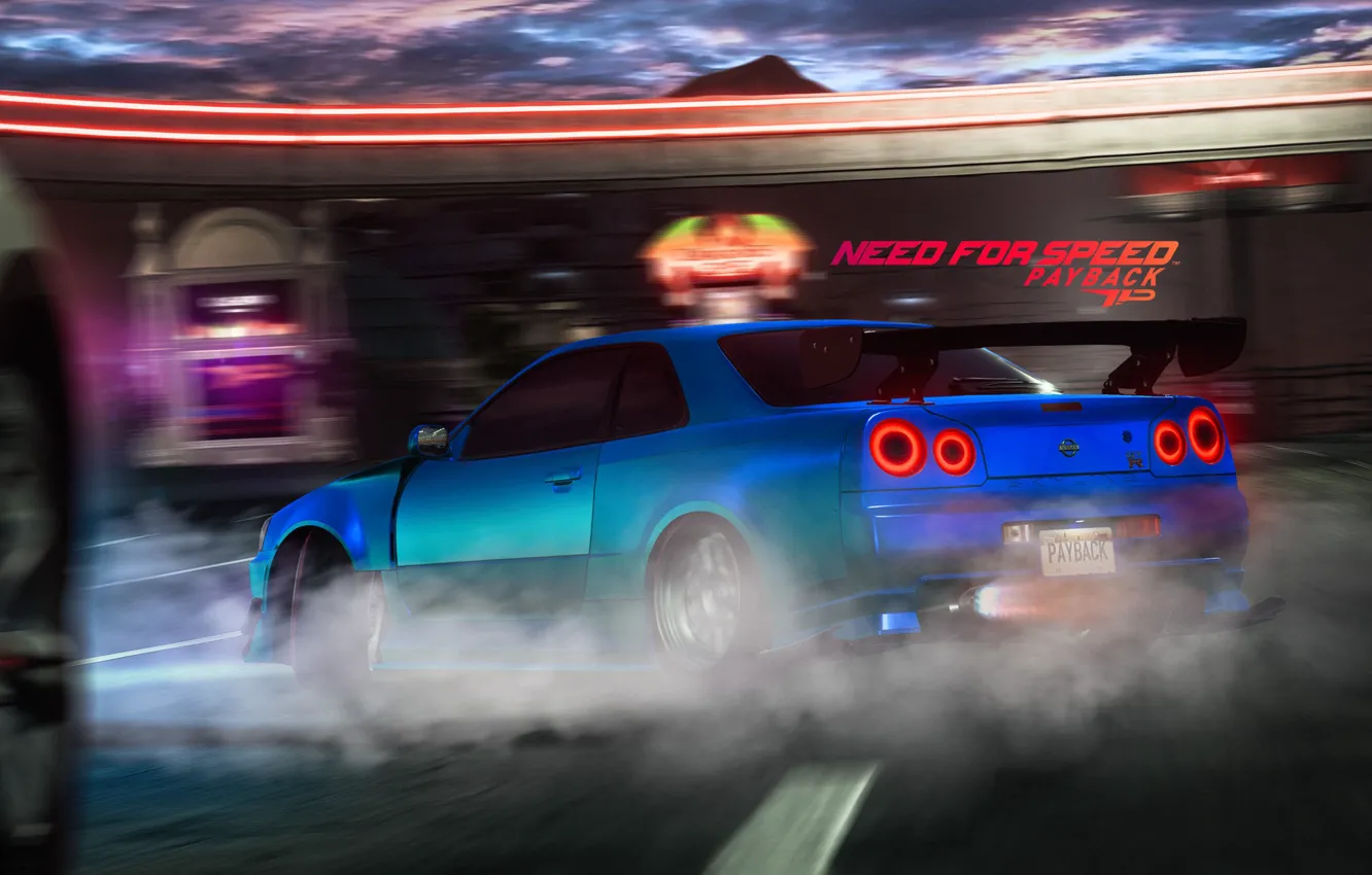 Photo wallpaper the game, Nissan, GT-R, Need for Speed, skyline, nfs, Nissan Skyline, Nissan Skyline GT-R