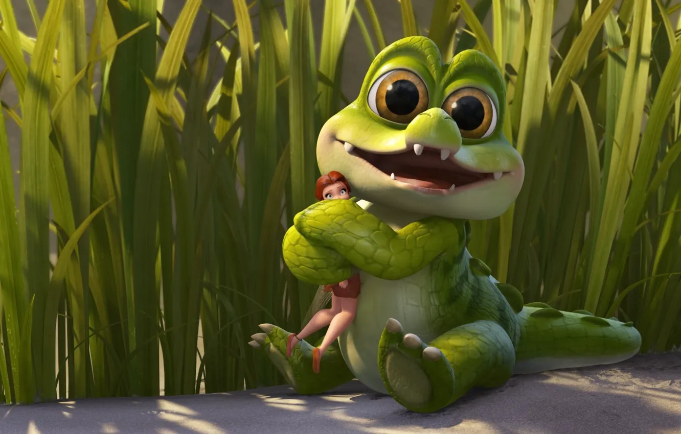 Photo wallpaper cartoon, the situation, crocodile, fairy, pirate fairy
