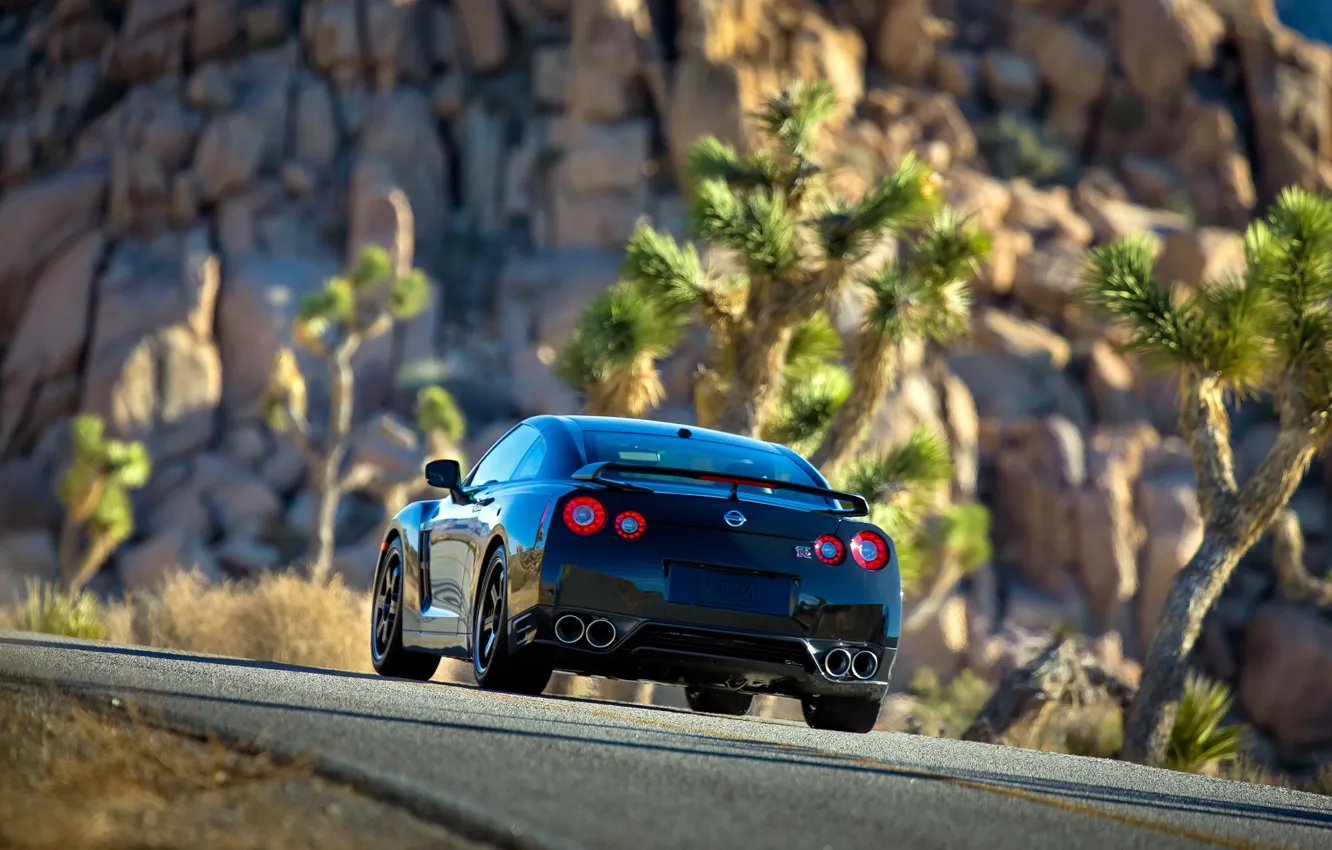 Photo wallpaper Nissan, GT-R, R35, rear view, Nissan GT-R Track Edition