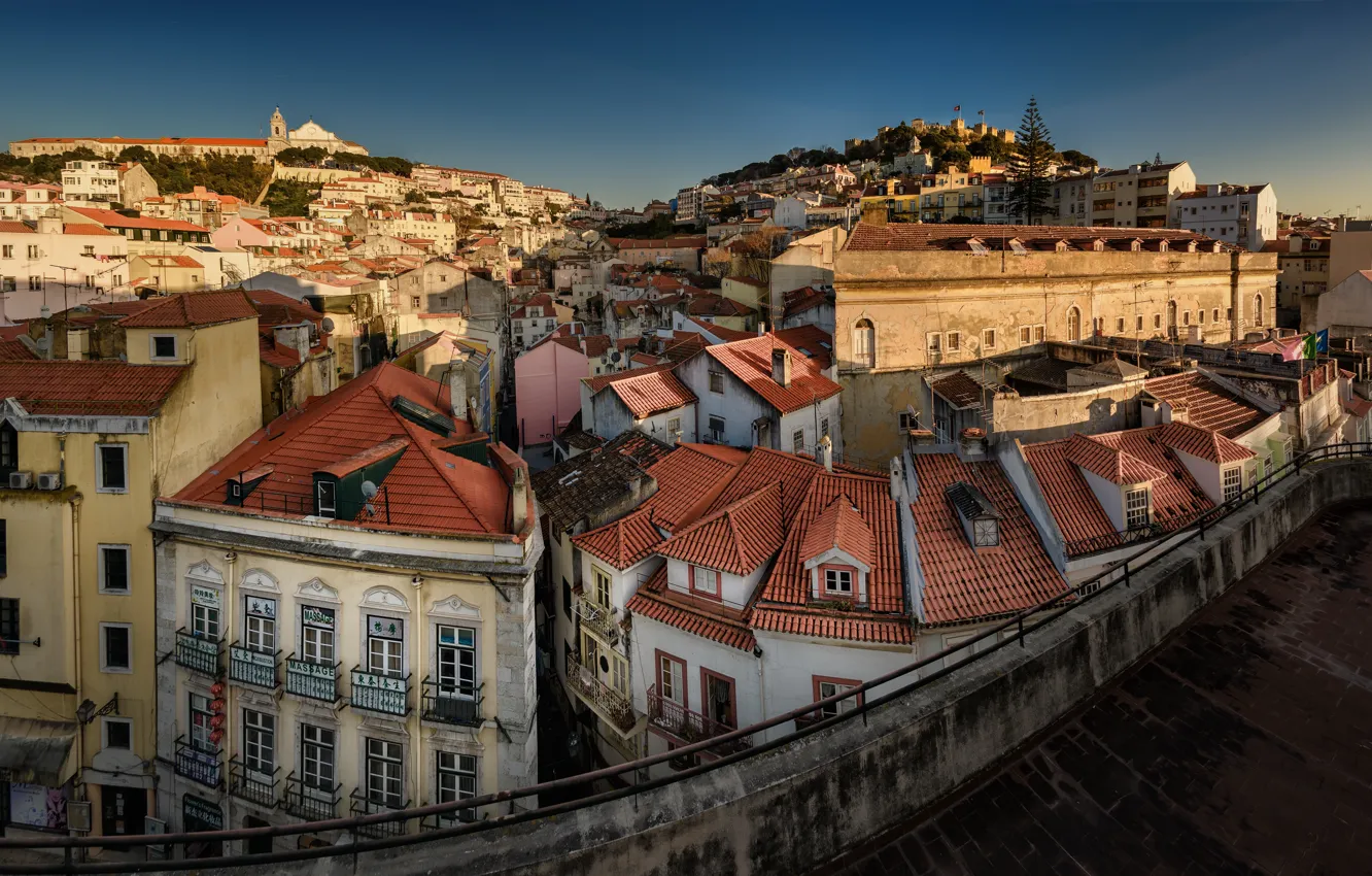 Photo wallpaper roof, home, panorama, Portugal, Lisbon