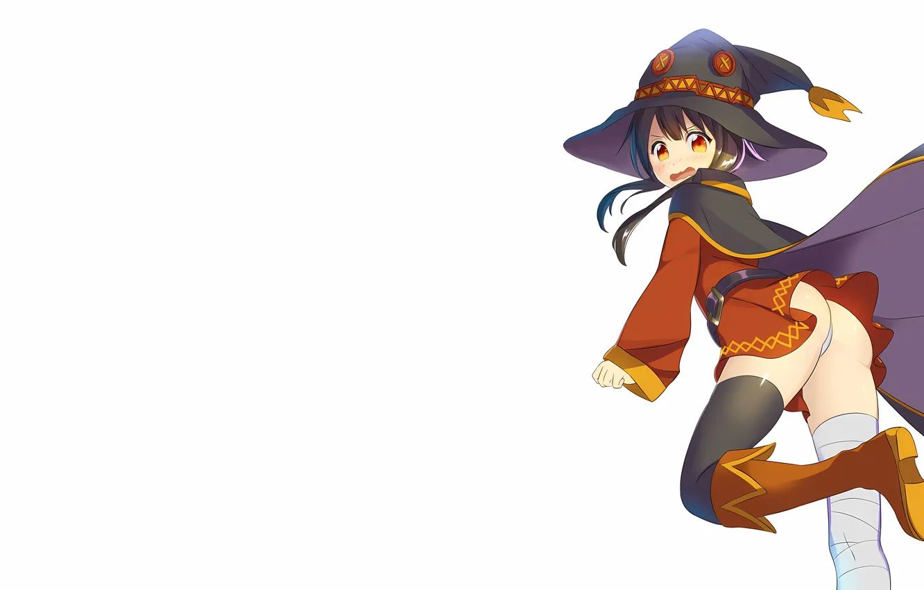 Photo wallpaper girl, sexy, lingerie, ass, panties, thighhighs, long hair, dress