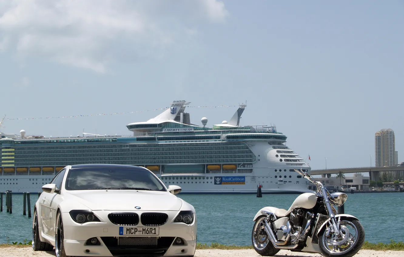 Photo wallpaper together, BMW, Moto