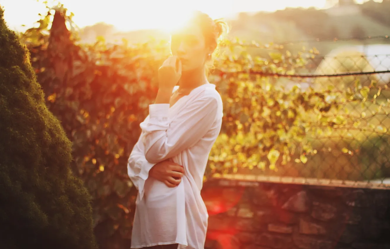 Photo wallpaper summer, girl, light
