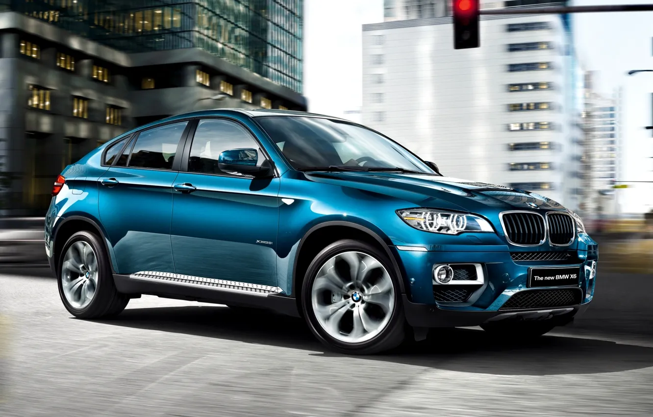 Photo wallpaper Machine, Blue, BMW, Car, 2012, Car, Bmw X6, Wallpapers