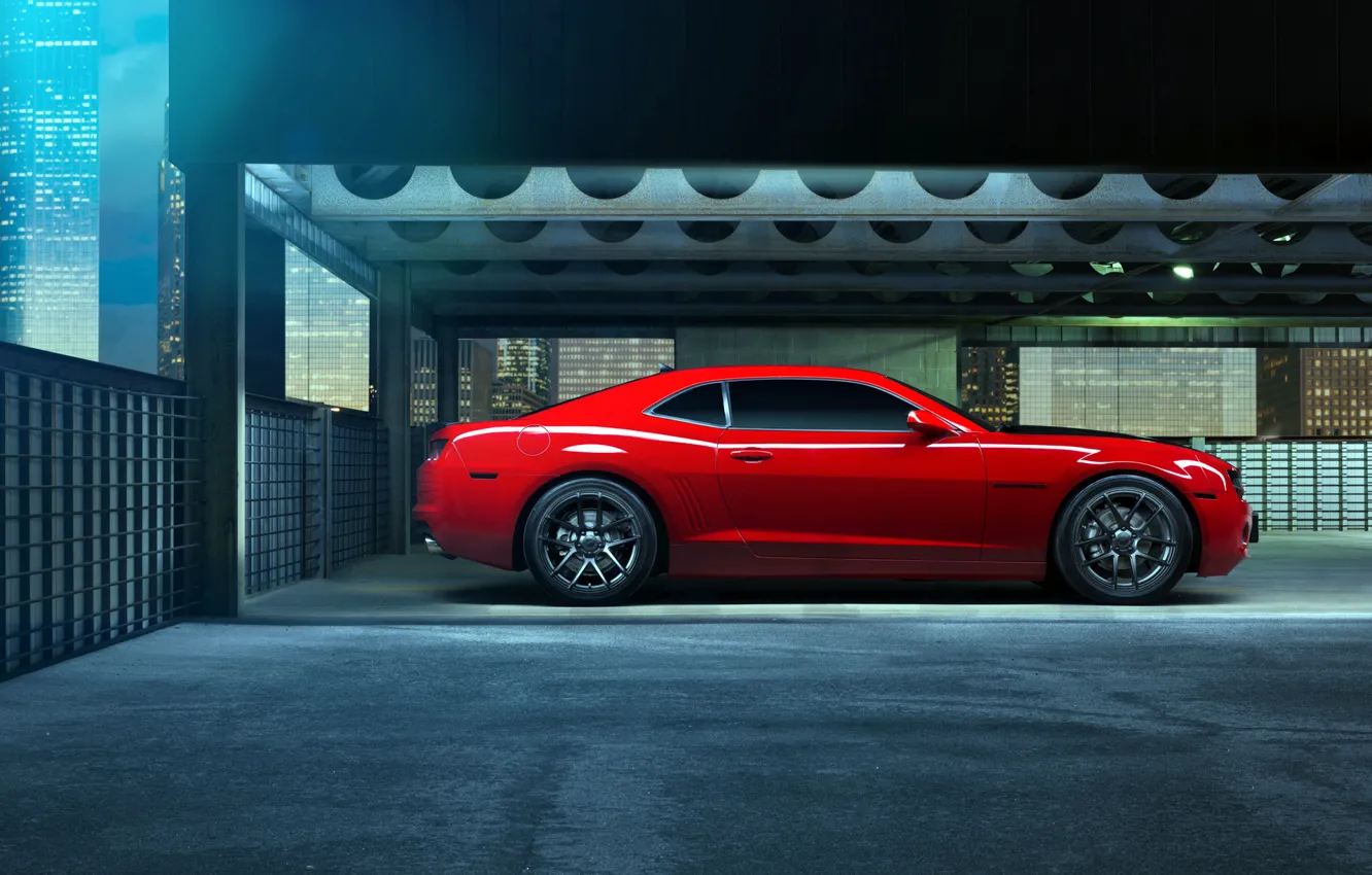 Photo wallpaper red, Chevrolet, Camaro, red, Chevrolet, muscle car, muscle car, Camaro