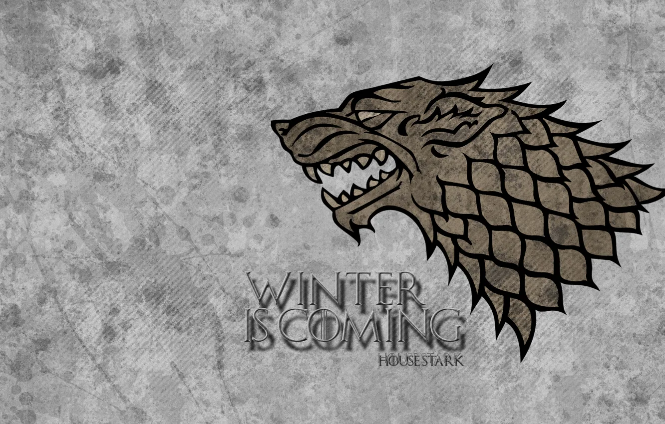 Photo wallpaper Game of Thrones, Winter is coming, House Stark, darewolf
