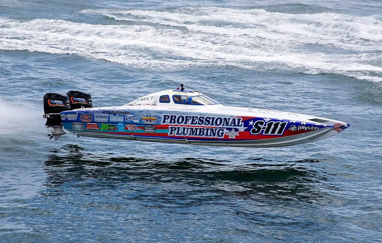 Photo wallpaper race, boat, speed