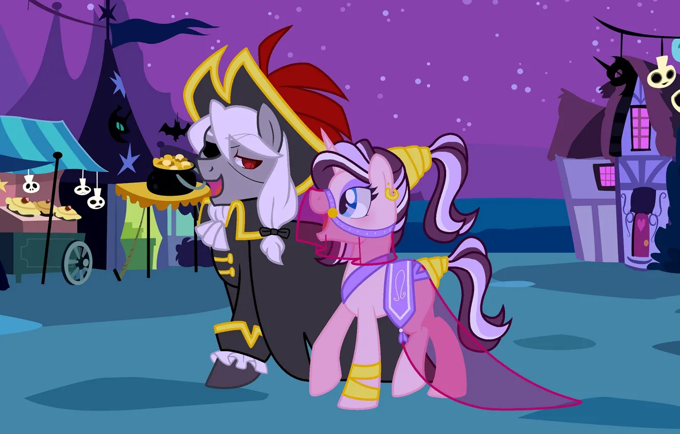 Photo wallpaper background, cartoon, pony, two, My Little Pony, costume