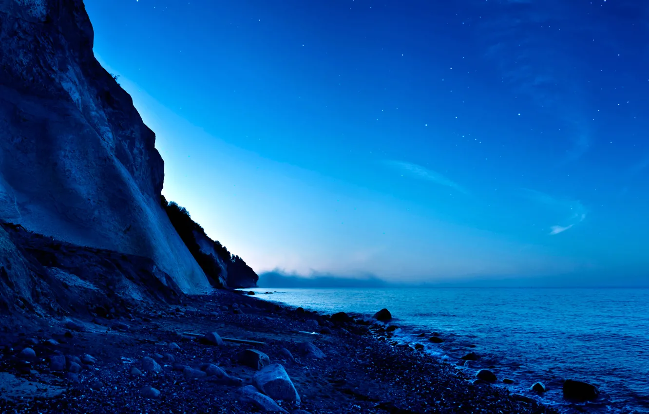 Photo wallpaper the sky, sunset, mountains, planet, satellite, panorama