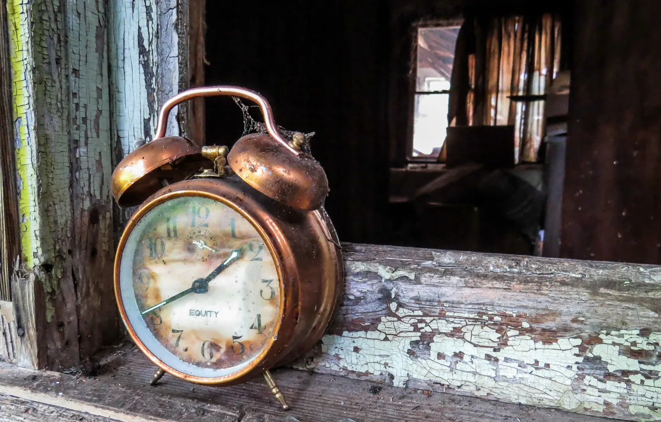 Photo wallpaper time, watch, window