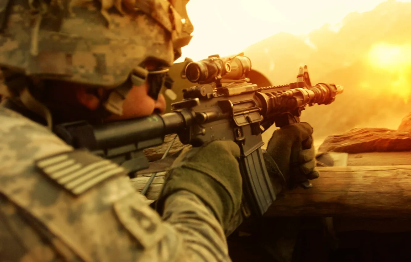 Photo wallpaper weapons, USA, M16