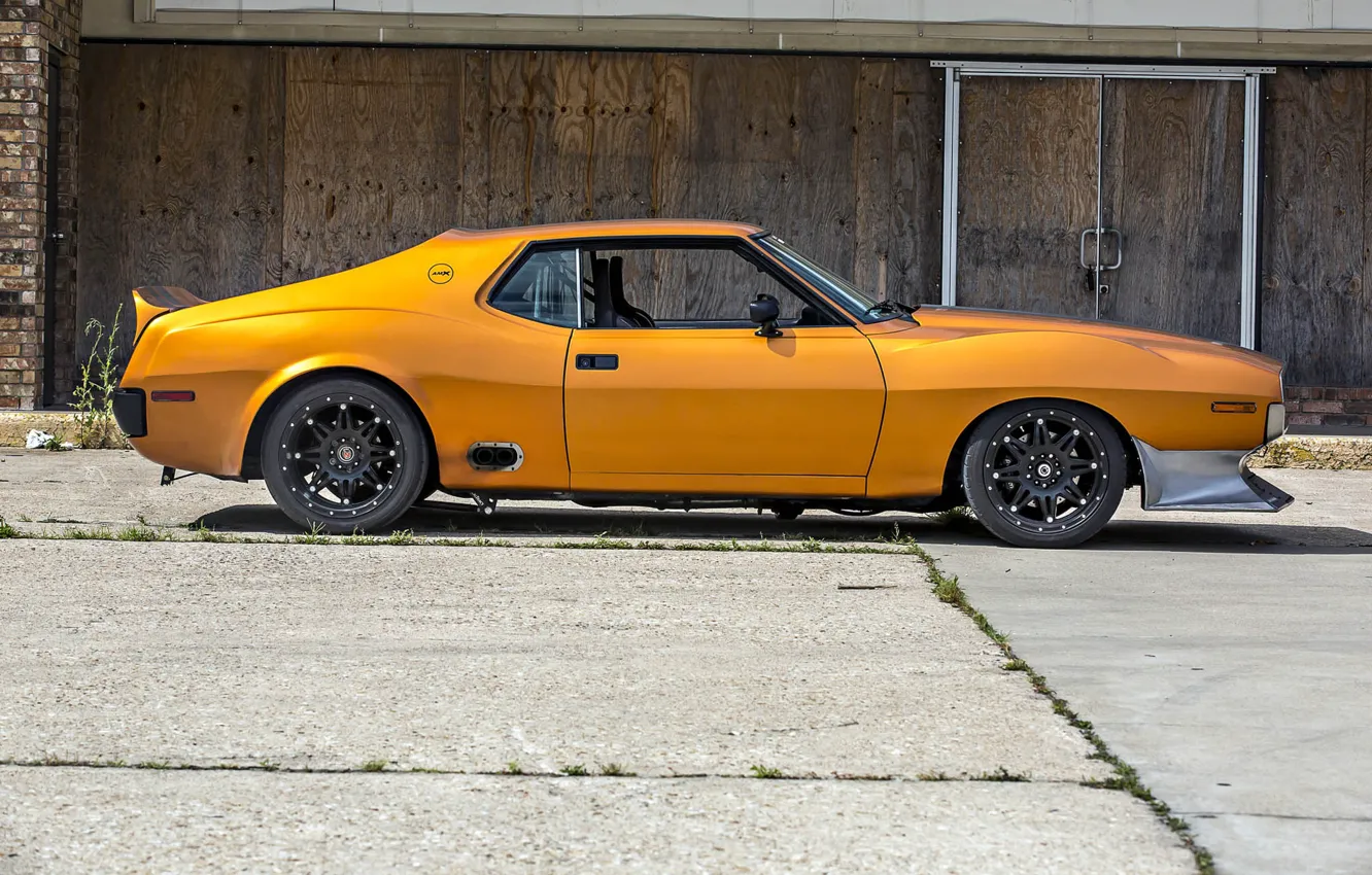 Photo wallpaper Orange, Car, Coupe, AMX, AMC Javelin