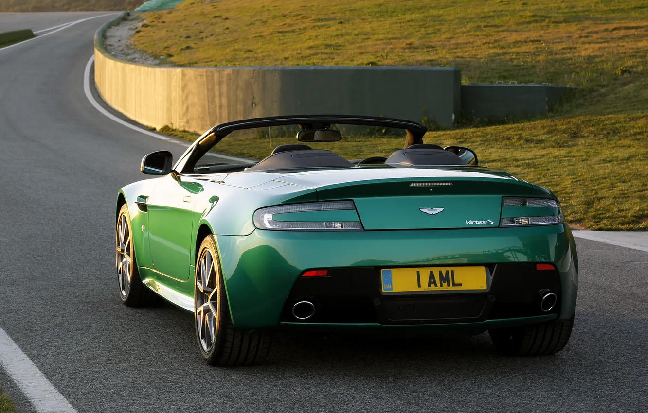 Photo wallpaper auto, Aston Martin, Roadster, Aston Martin, back, Vantage S