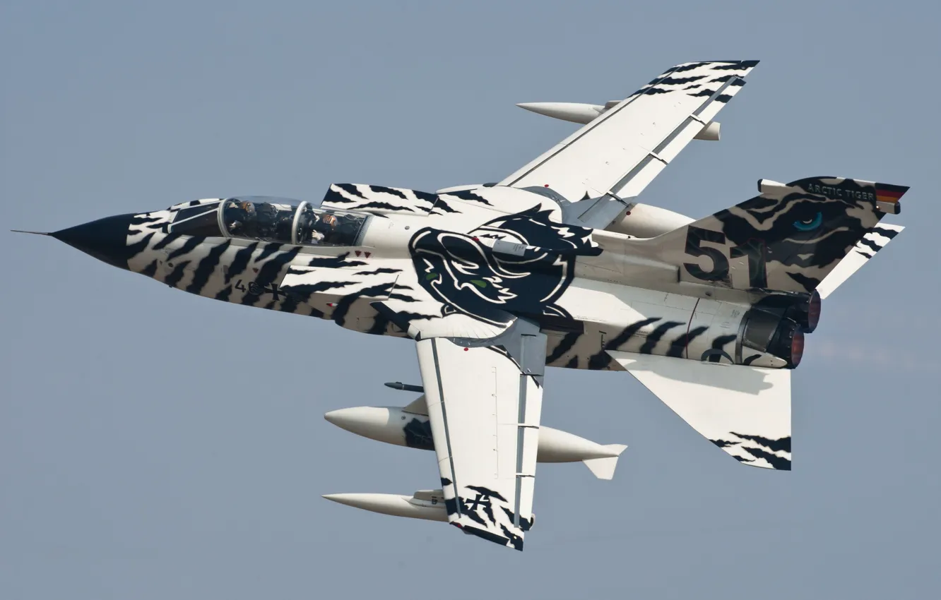 Photo wallpaper flight, fighter, bomber, Panavia Tornado, 'Arctic-Tiger'