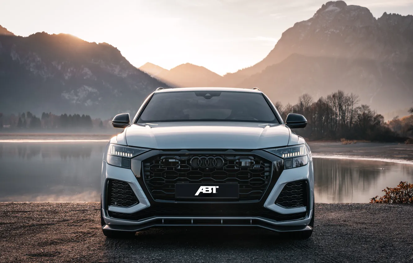 Photo wallpaper Audi, white, RS Q8