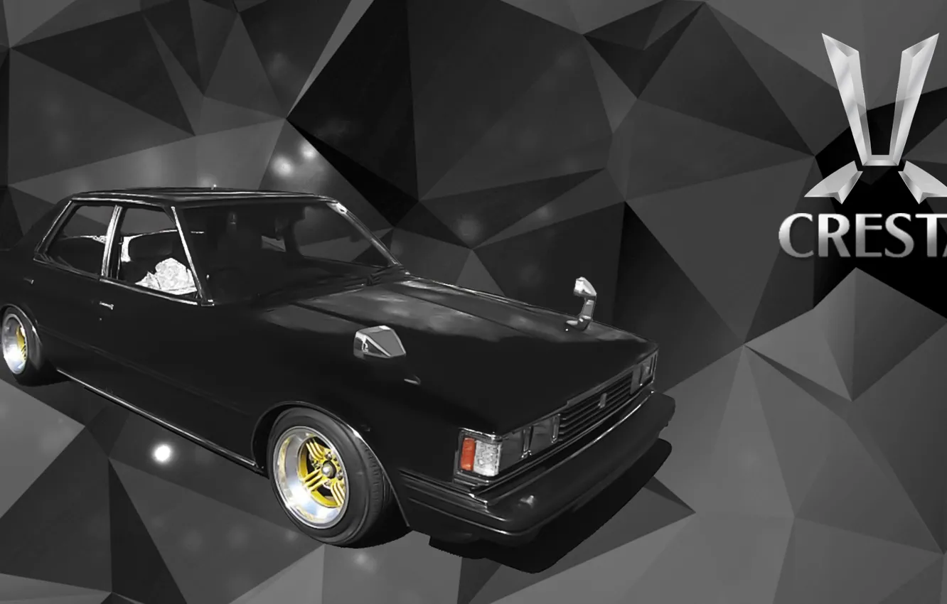 Photo wallpaper black, toyota, cresta, gx51