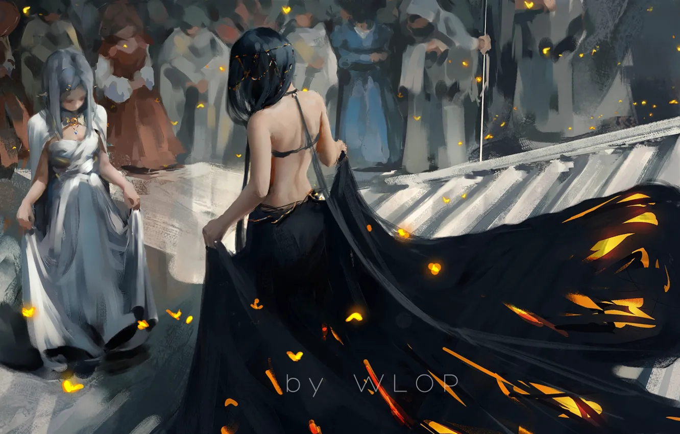 Photo wallpaper girl, art, Ghost blade, Wlop