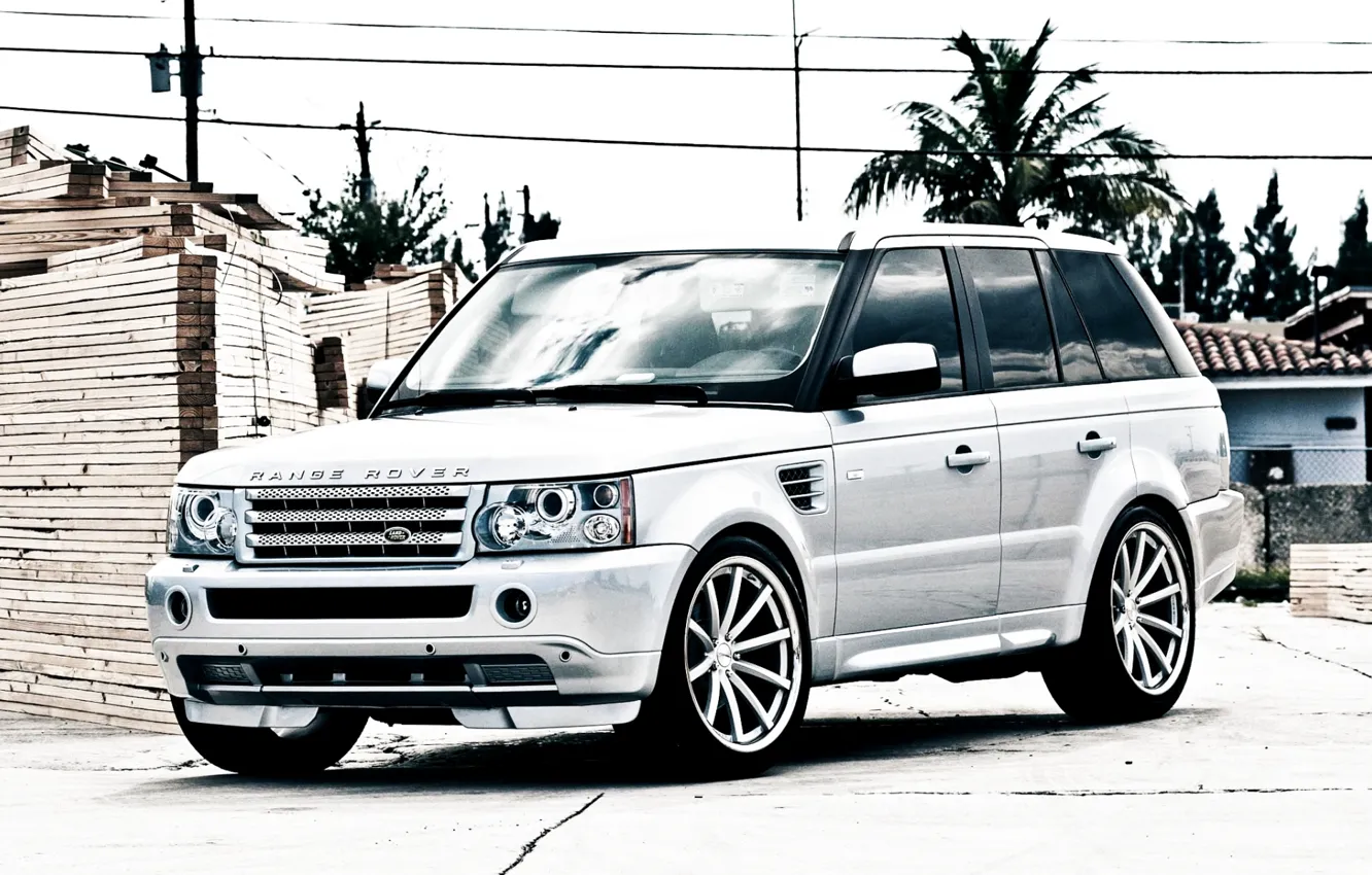 Photo wallpaper the sky, tuning, Board, jeep, Land Rover, Range Rover, tuning, the front
