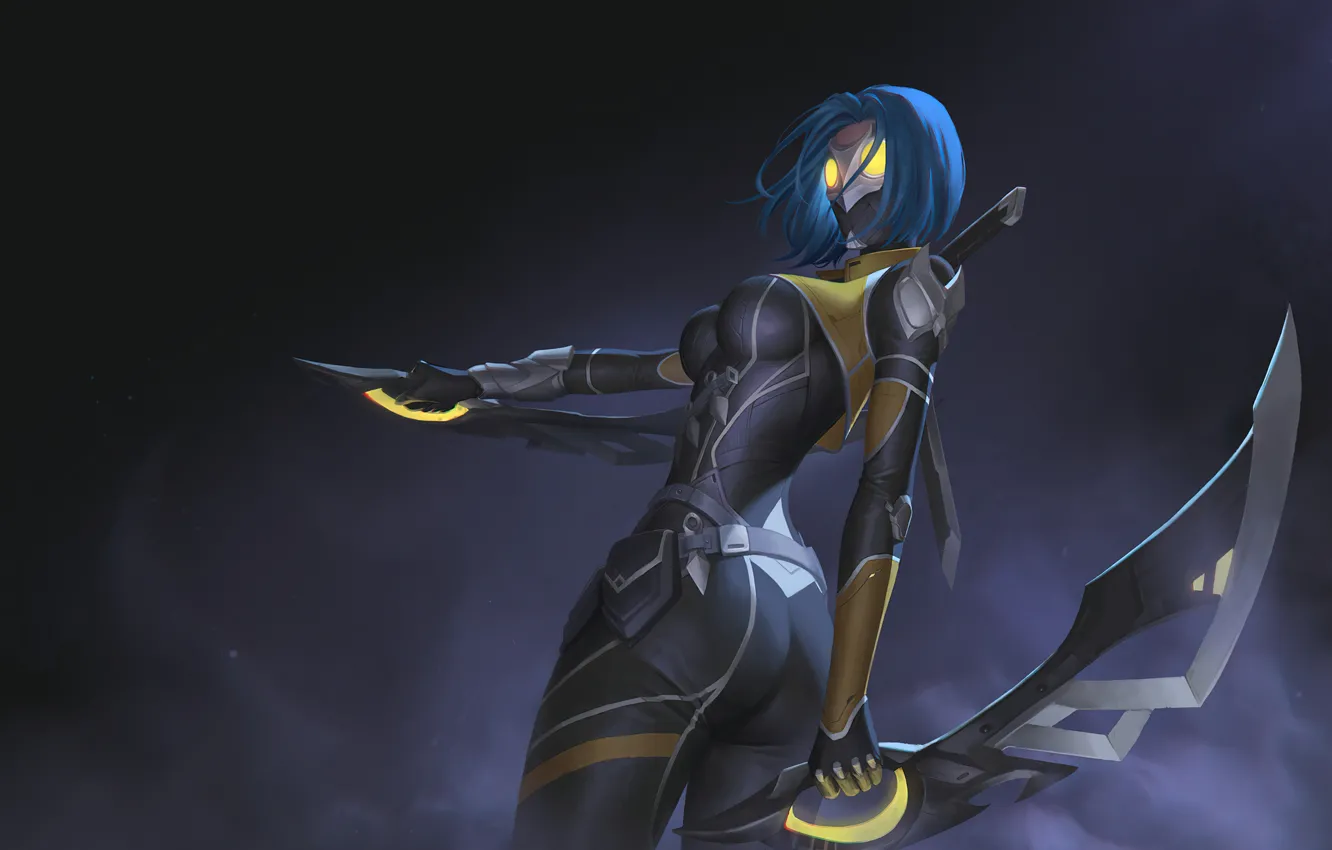 Photo wallpaper Katarina, sports figure, Thai Thanh, satin figure, Girl art