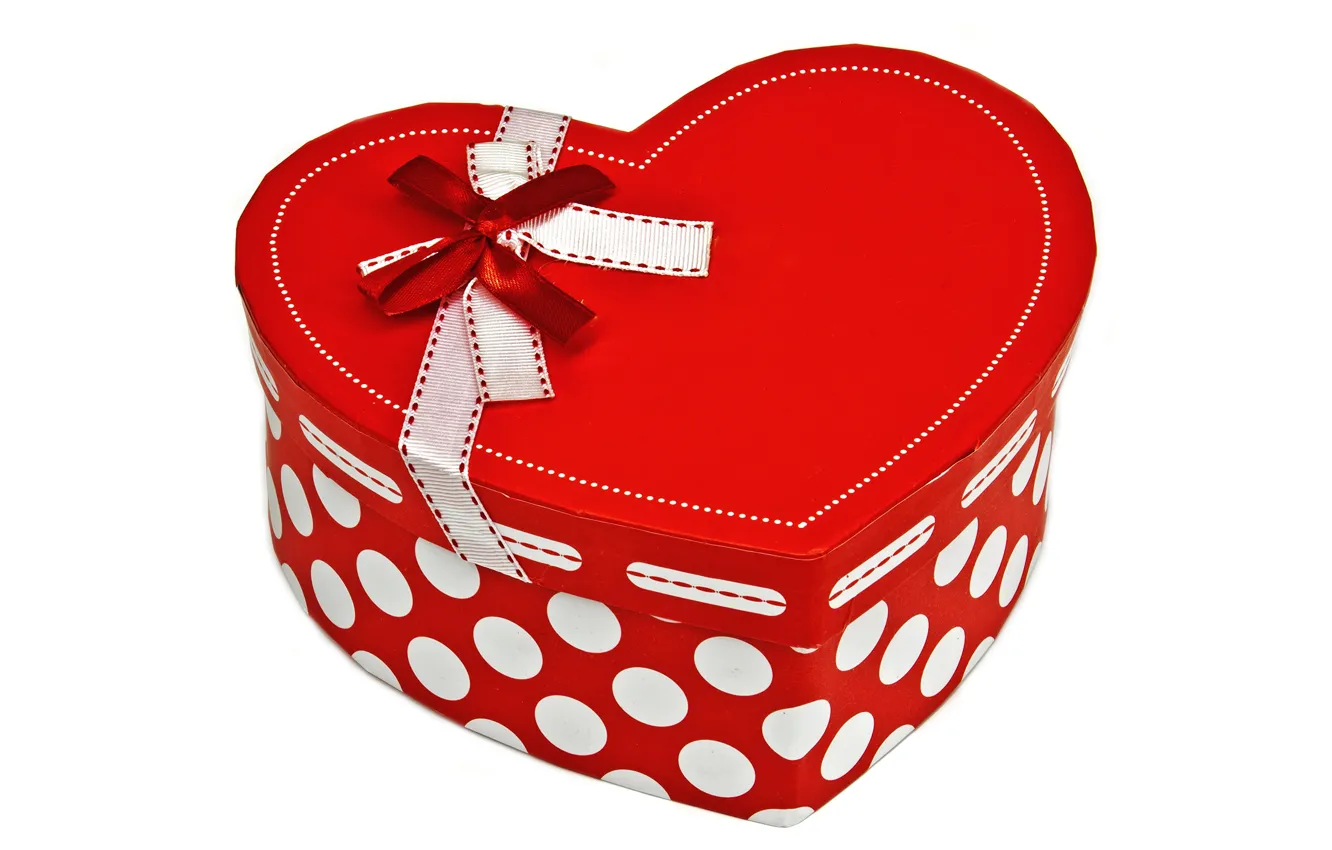 Photo wallpaper love, box, gift, romance, heart, bow, Valentine's Day