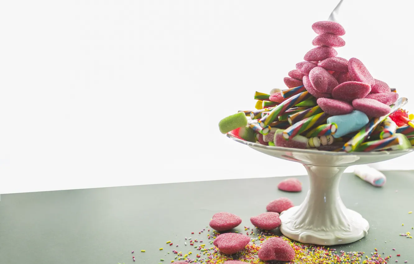 Photo wallpaper sweets, vase, marmalade