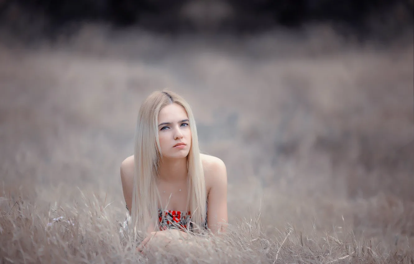 Photo wallpaper grass, sponge, the beauty, curls, Arif Mounted