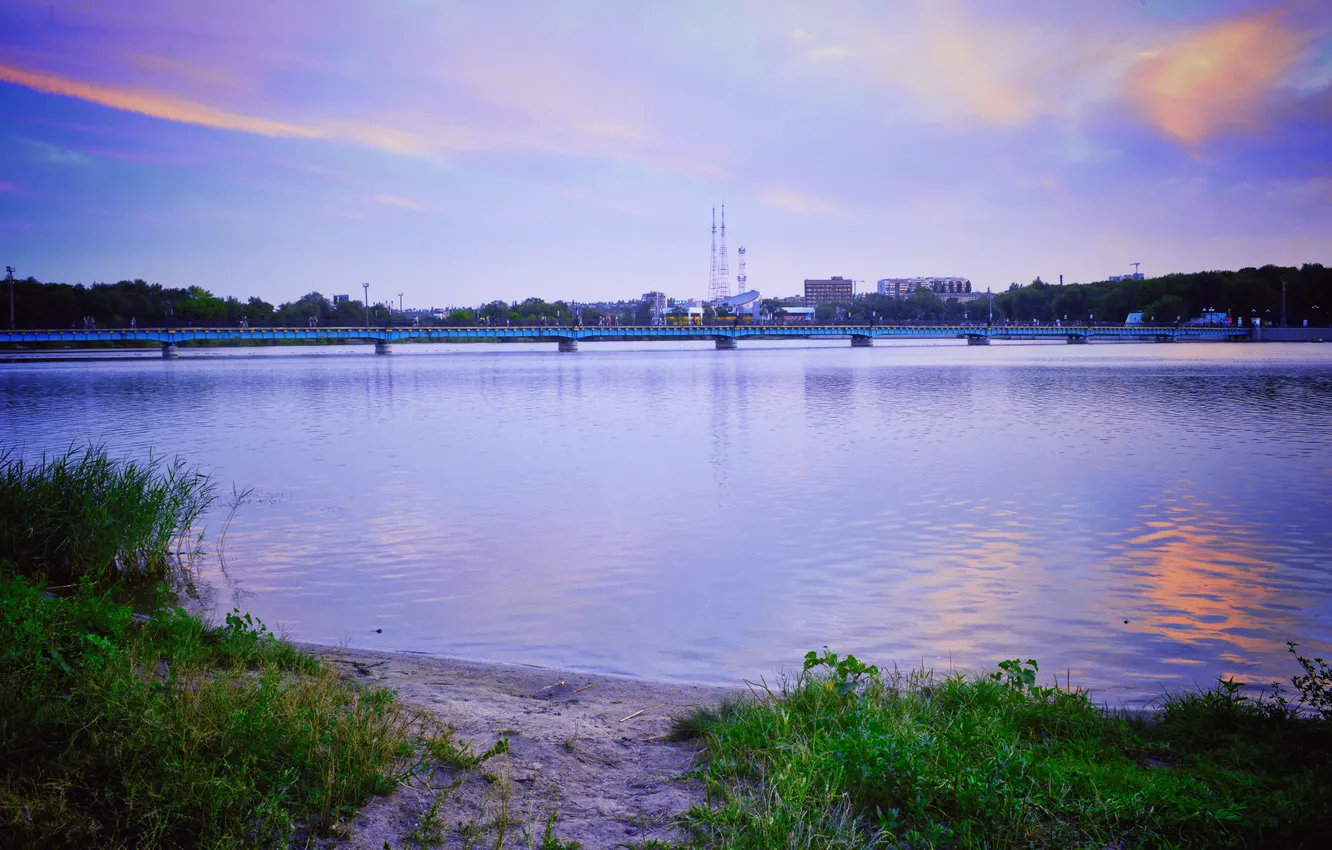 Photo wallpaper Park, river, Ukraine, Donetsk