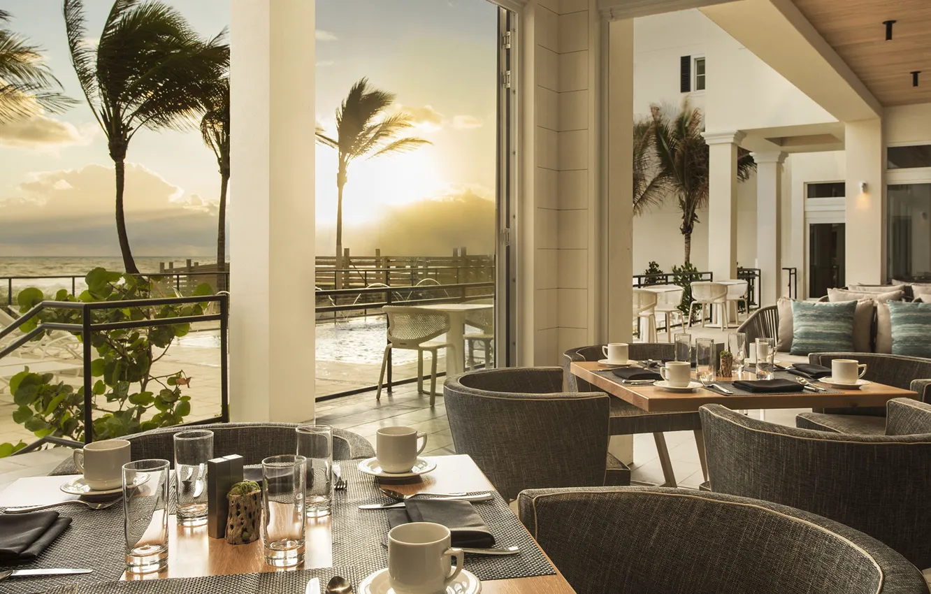 Photo wallpaper interior, Miami, restaurant, the hotel, the room