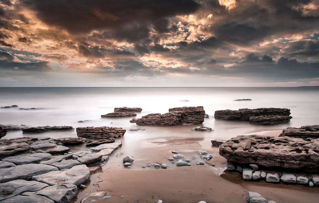 Photo wallpaper sea, landscape, shore