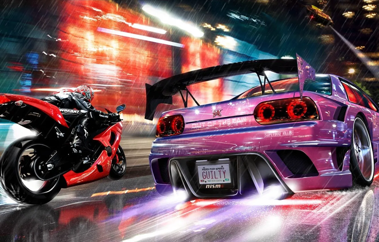 Photo wallpaper NFS, need for speed, nissan Skyline